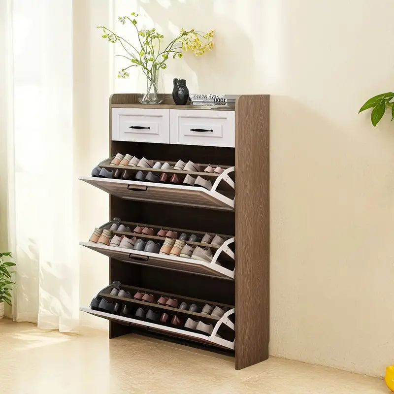 Elegant, space-saving shoe rack for the entrance!✨👞
