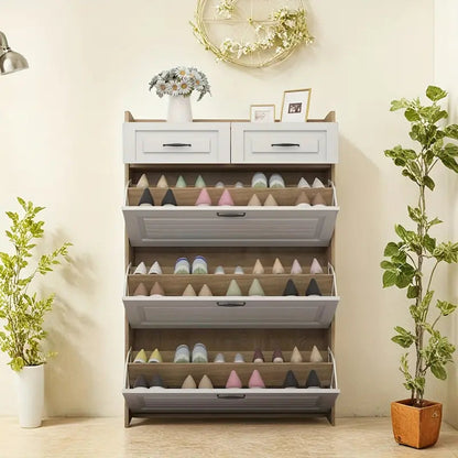 Elegant, space-saving shoe rack for the entrance!✨👞