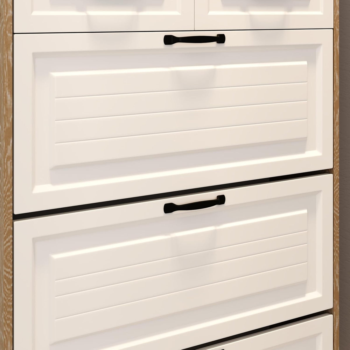 Moderno mobile porta scarpe con 3 cassetti ribaltabili